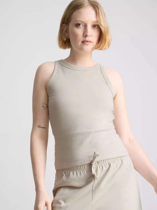 Racerback-tanktop i bomull