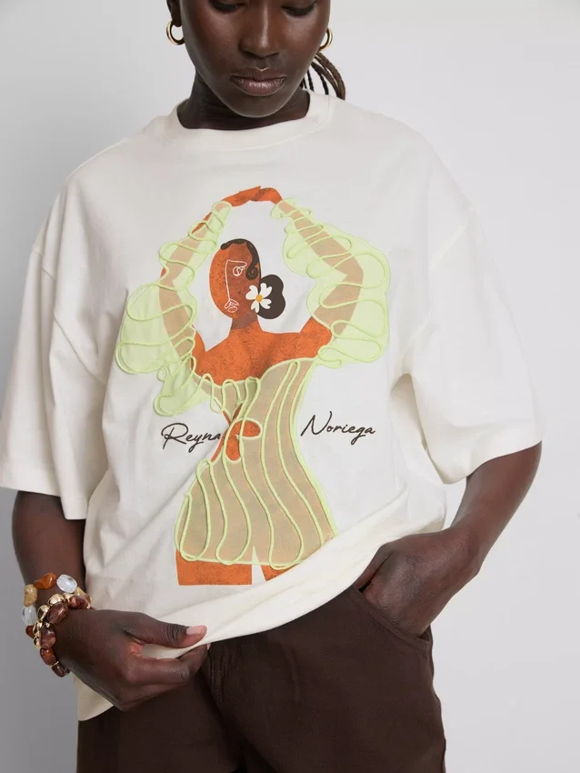 Reyna Noriega oversized bomulls-T-skjorte
