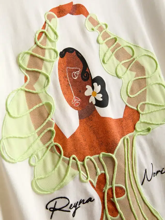 Reyna Noriega oversized bomulls-T-skjorte