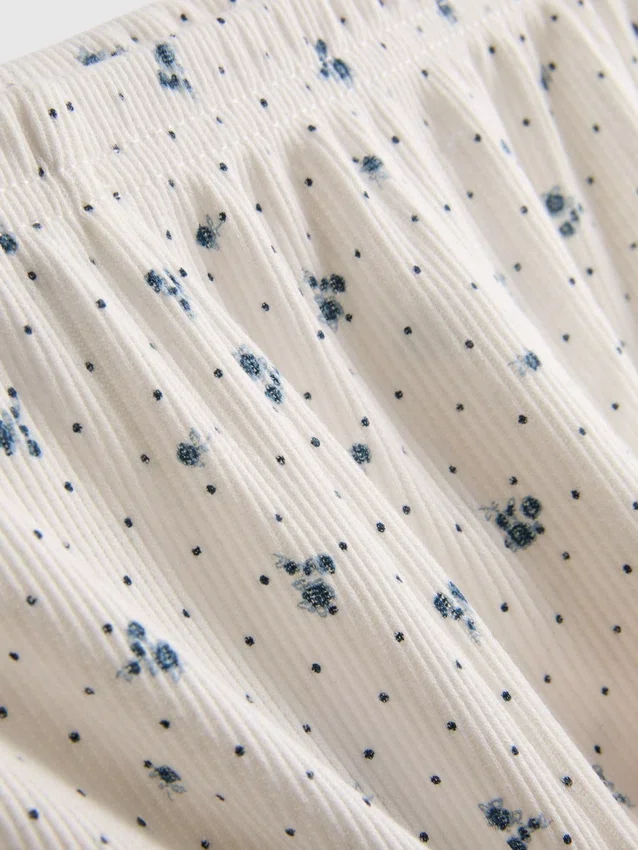 Ribbede pysjamaser-shorts i jersey