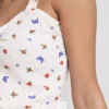 Ribbet pysjamaser-cami med sommerfuglemotiv