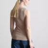 Ribbet tank-top i bomullsblanding
