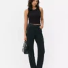 Ribbet tank-top med racerrygg