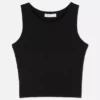 Ribbet tank-top med racerrygg