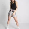 Ribbet tank-top med racerrygg i bomullsrikt materiale