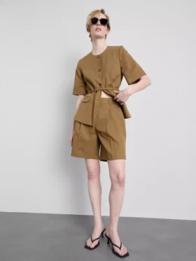 Safari-bermudashorts i bomullsblanding