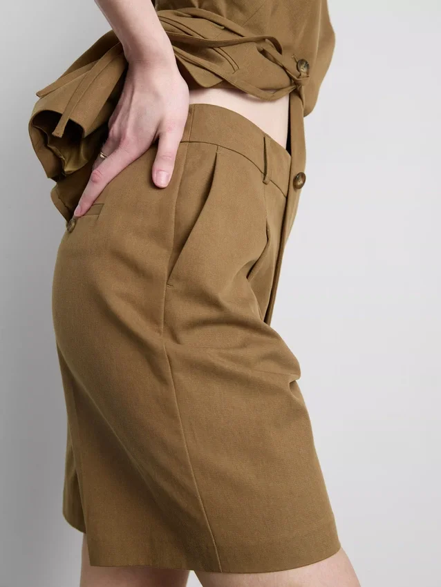 Safari-bermudashorts i bomullsblanding