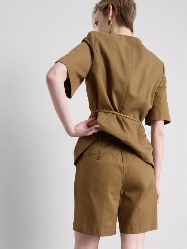Safari-bermudashorts i bomullsblanding