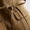 Safariblazer i bomullsblanding med belte