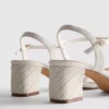 Sandaler med remmer og flettet blokkhæl