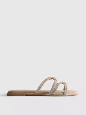 Sandaler med remmer og strass