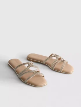 Sandaler med remmer og strass