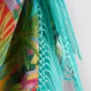 Sarong med frynser og tropisk mønster