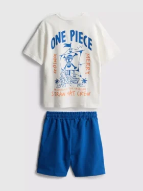 Sett med T-skjorte og shorts i ett stykke