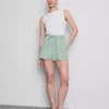 Shorts i bomullsblanding med elastisk linning