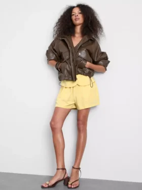 Shorts i bomullsblanding med elastisk linning