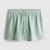 Shorts i bomullsblanding med elastisk linning