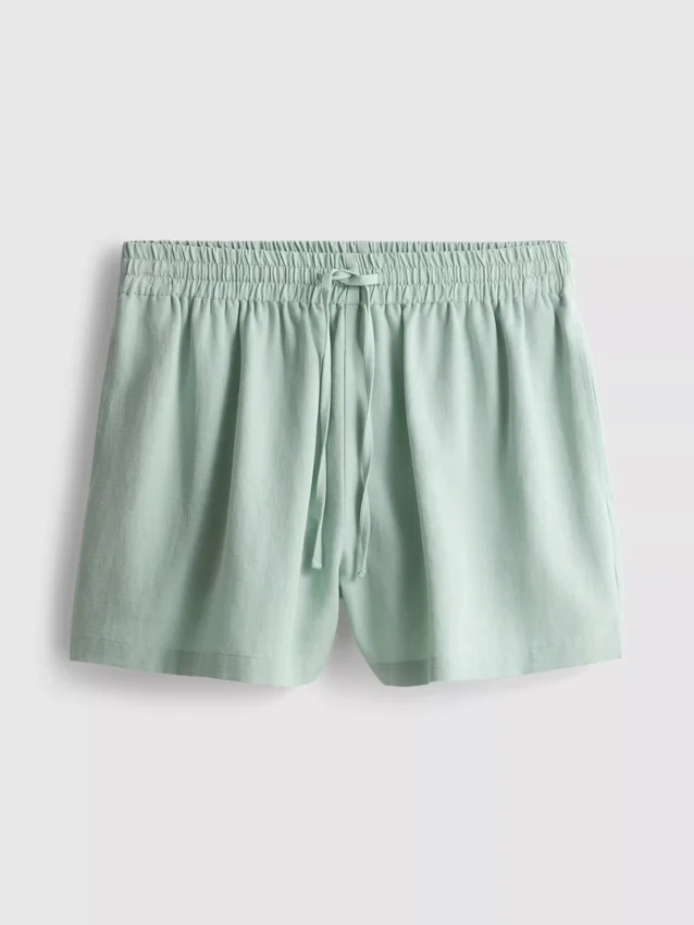 Shorts i bomullsblanding med elastisk linning