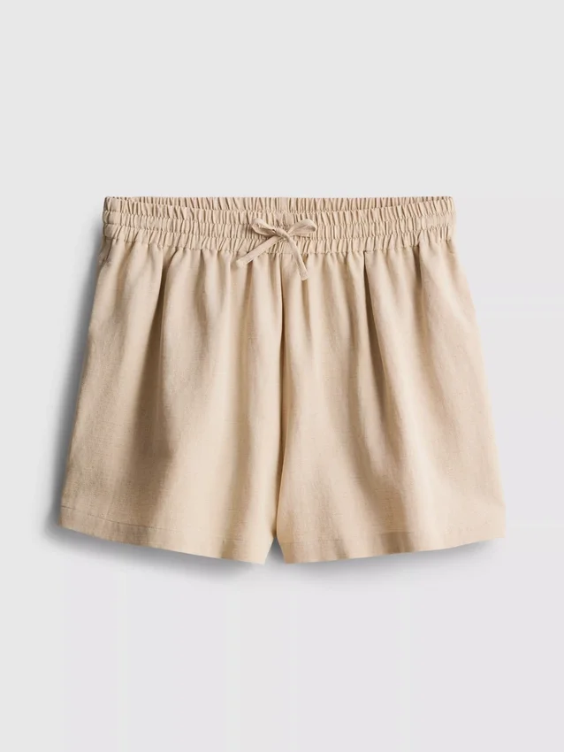 Shorts i bomullsblanding med elastisk linning