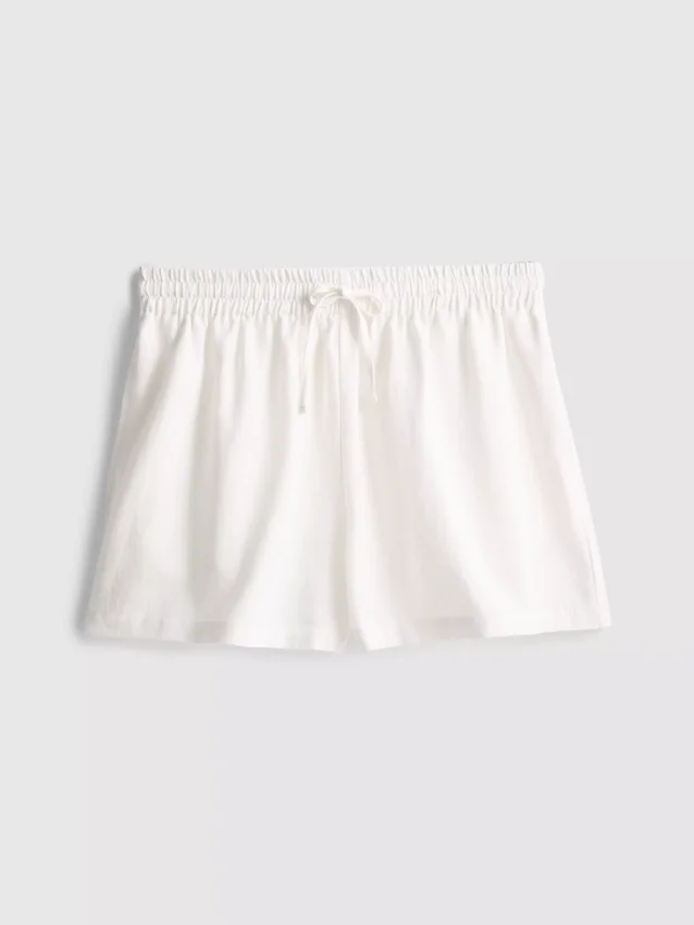 Shorts i bomullsblanding med elastisk linning