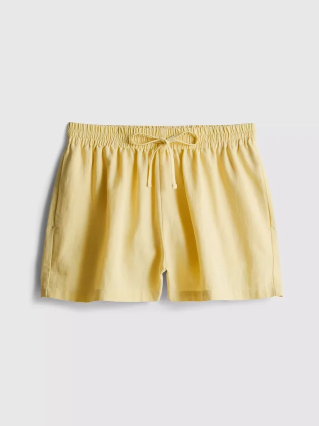 Shorts i bomullsblanding med elastisk linning