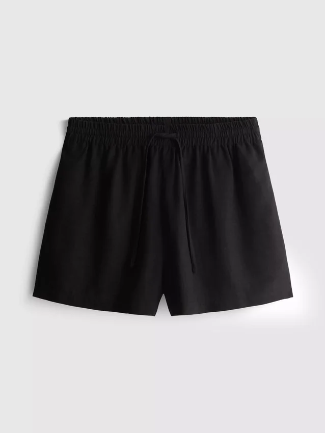 Shorts i bomullsblanding med elastisk linning