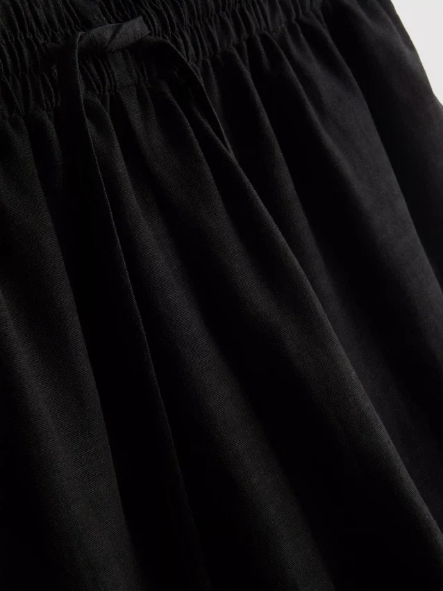 Shorts i bomullsblanding med elastisk linning