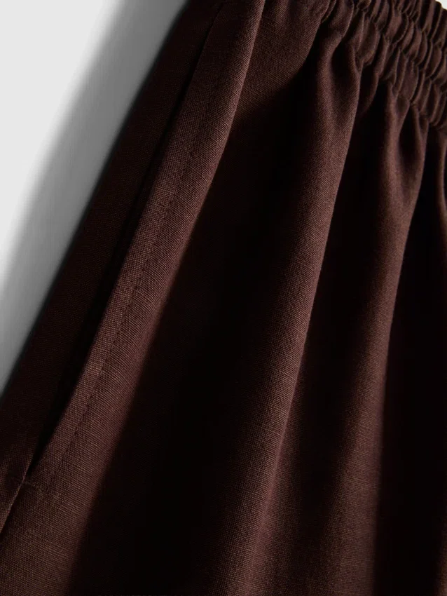 Shorts i bomullsblanding med elastisk linning