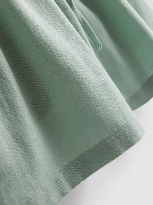 Shorts i bomullsblanding med elastisk linning
