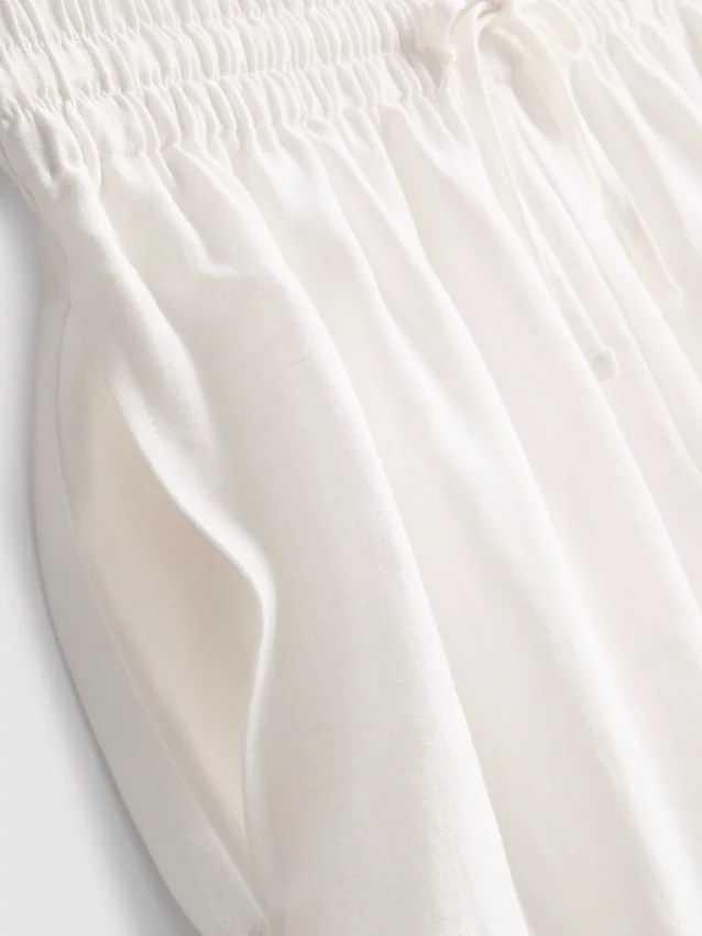 Shorts i bomullsblanding med elastisk linning