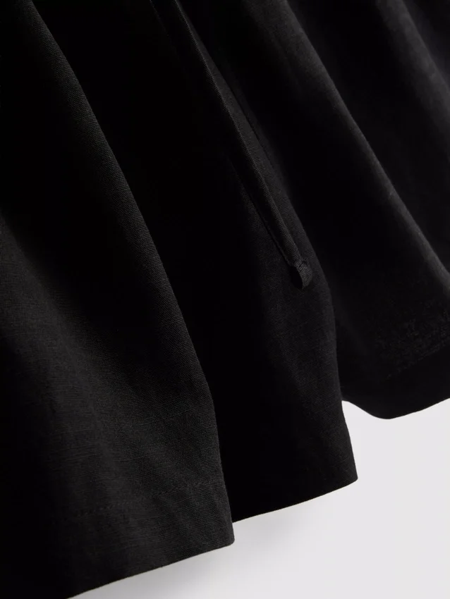 Shorts i bomullsblanding med elastisk linning