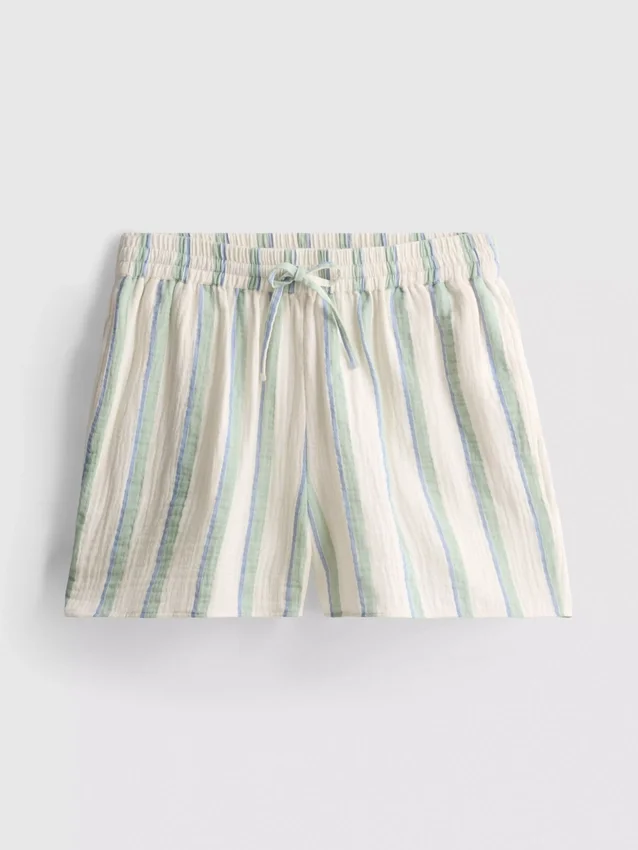 Shorts i bomullsmuslin