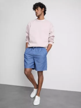 Shorts i linblanding med snøring