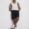 Shorts i linblanding med snøring