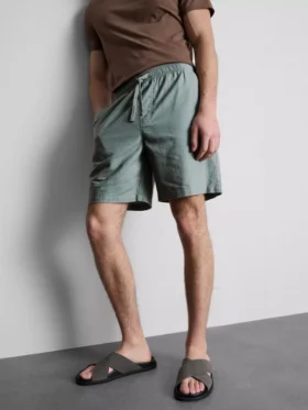 Shorts i linblanding med snøring