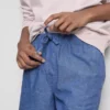 Shorts i linblanding med snøring