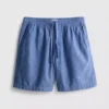 Shorts i linblanding med snøring