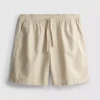 Shorts i linblanding med snøring