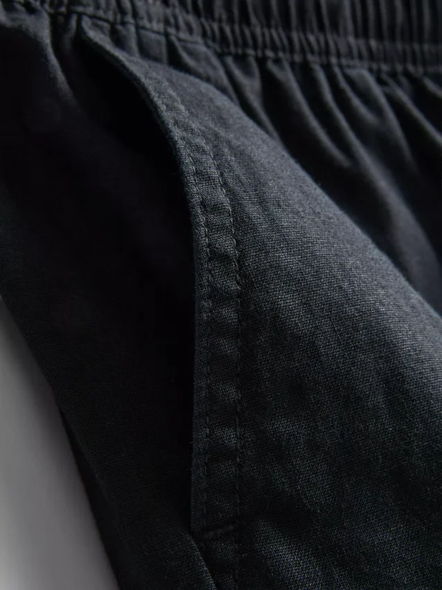 Shorts i linblanding med snøring
