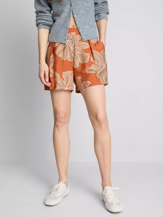Shorts med høy midje og mønster