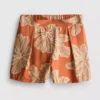 Shorts med høy midje og mønster