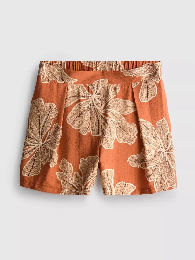 Shorts med høy midje og mønster