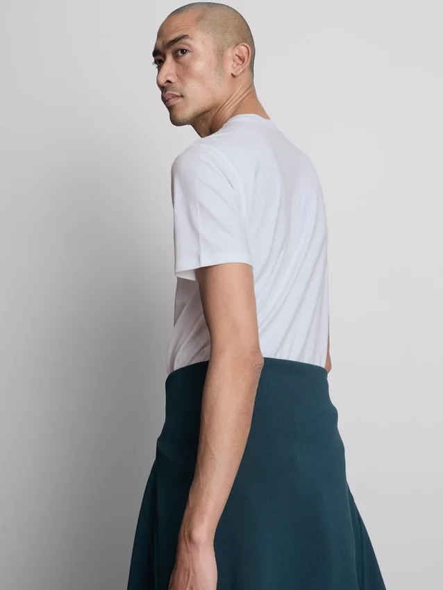 Shorts med kort erme, slim fit og stretch