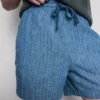 Shorts med strukturert snøring i livet