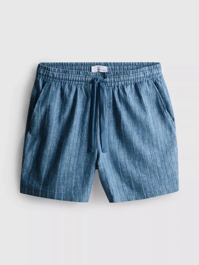 Shorts med strukturert snøring i livet