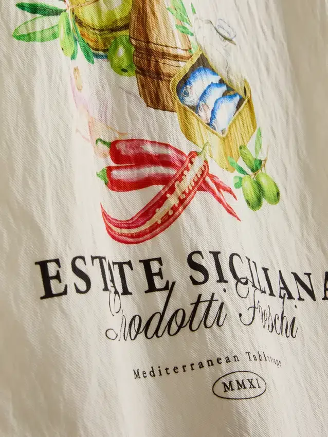 Sicily-skjorte med grafisk trykk