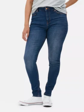 Skinny jeans med høy midje