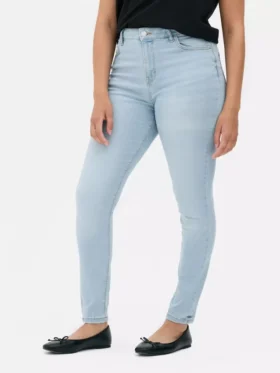 Skinny jeans med høy midje