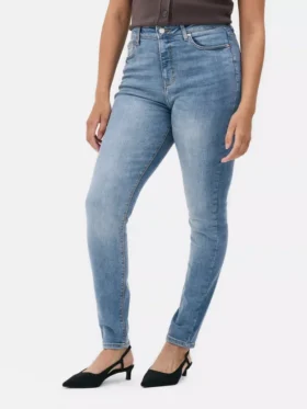 Skinny jeans med høy midje