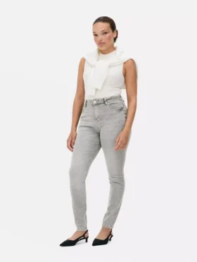 Skinny jeans med høy midje